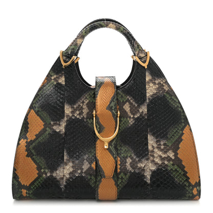 Gucci Snakeskin Stirrup Medium Top Handle Bag Multicolor 1 of 12