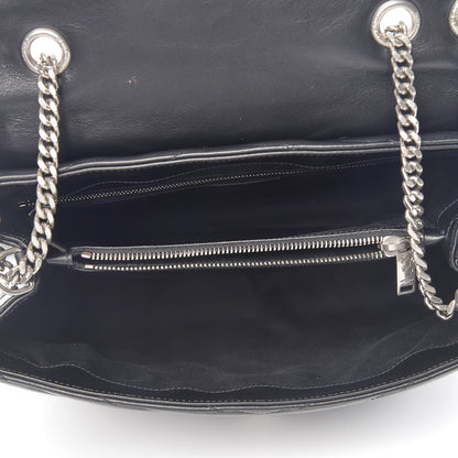 Saint Laurent Calfskin Y Quilted Monogram Medium Loulou Chain Satchel Black 5 of 11