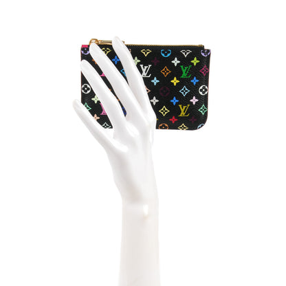 Louis Vuitton Monogram Multicolor Key Pouch Black Grenade 2 of 7