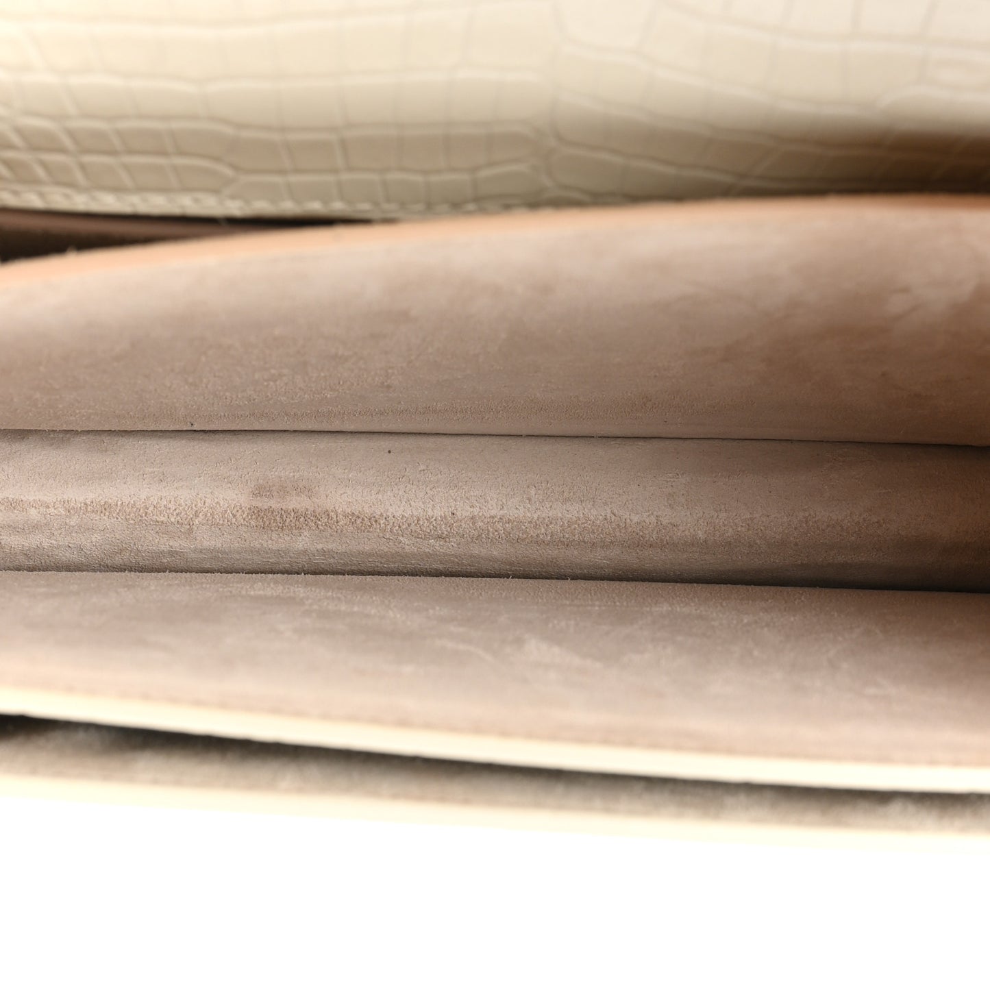 Calfskin Crocodile Embossed Medium Monogram Sunset Blanc Vintage