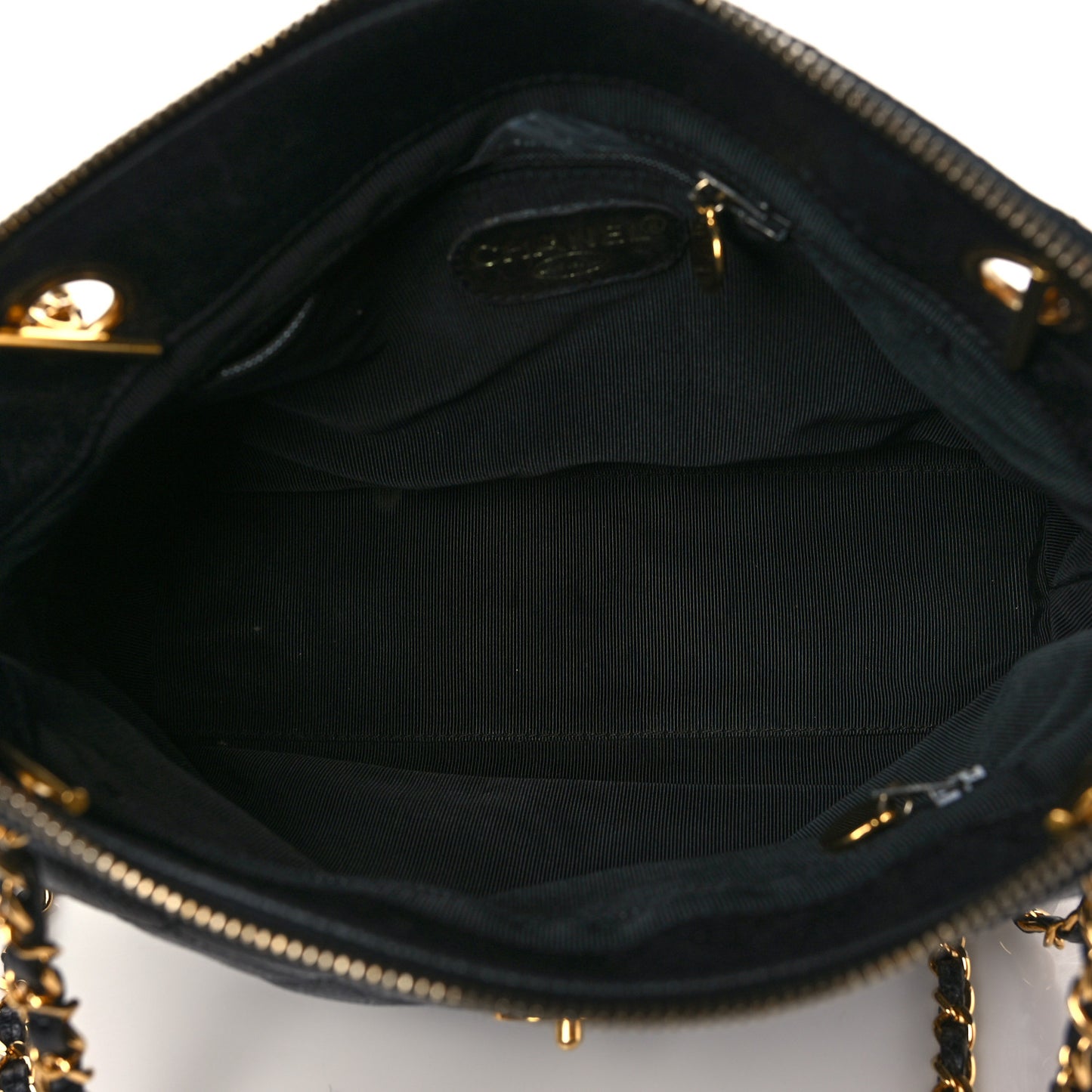 Caviar Quilted Flap Shoulder Bag Black