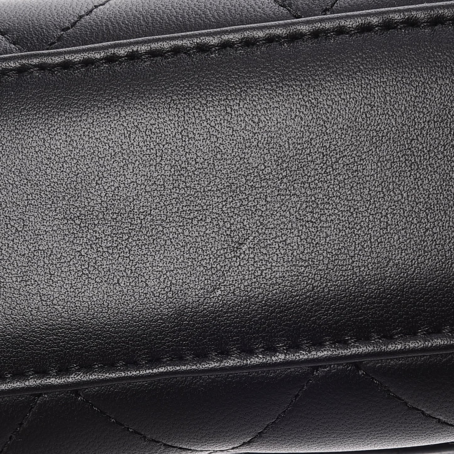 Lambskin Quilted Extra Mini Wallet On Chain WOC Black