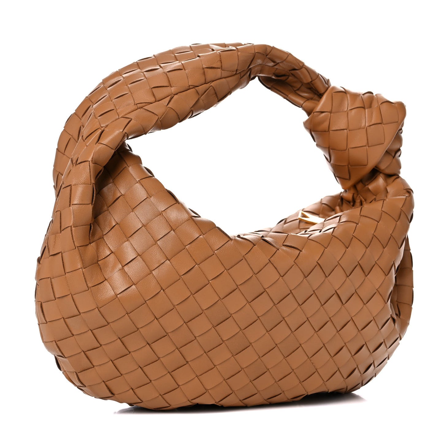 Nappa Intrecciato Teen Jodie Hobo Caramel