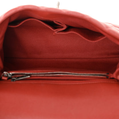 Chanel Caviar Quilted Medium Coco Handle Flap Dark Red 5 of 15