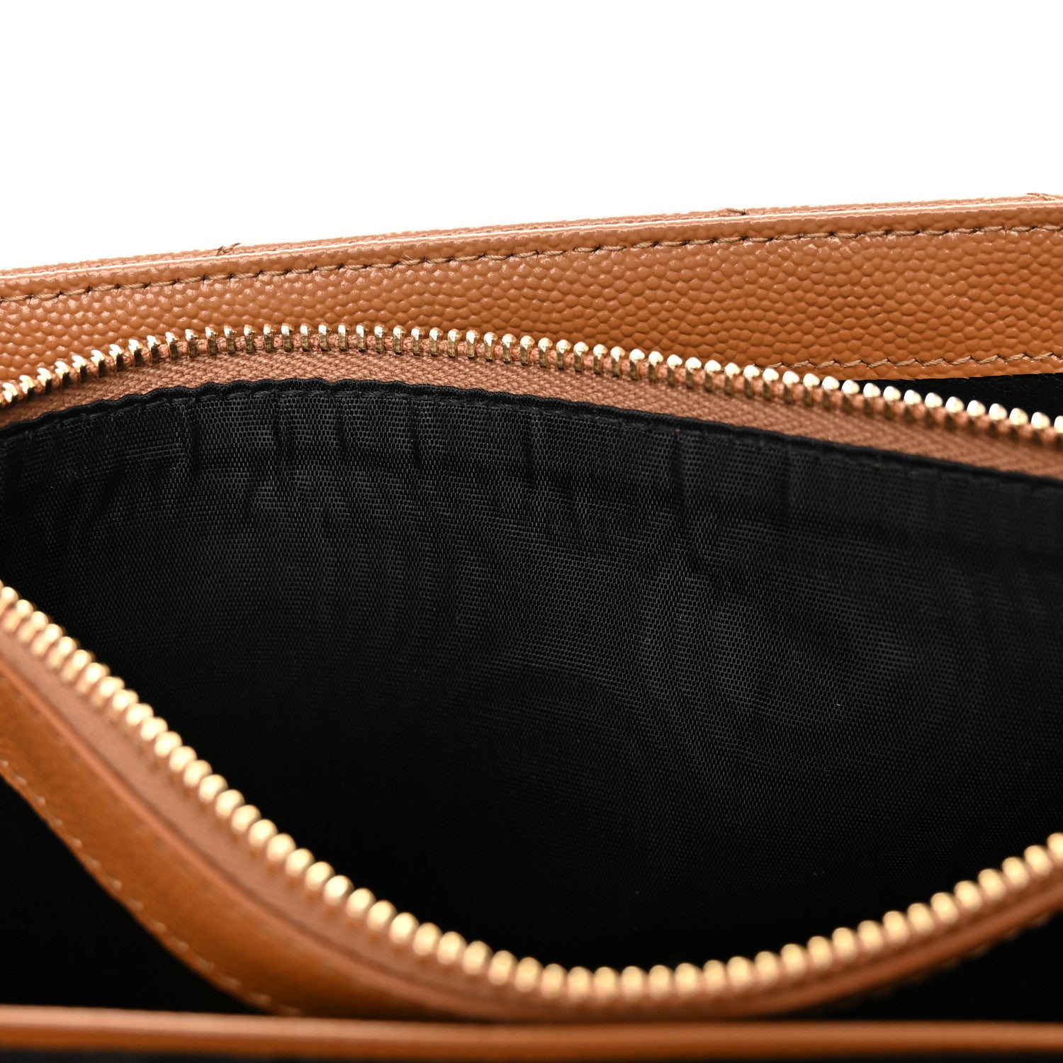 Saint Laurent Grain De Poudre Matelasse Chevron Cassandre Chain Wallet Cork 13 of 13