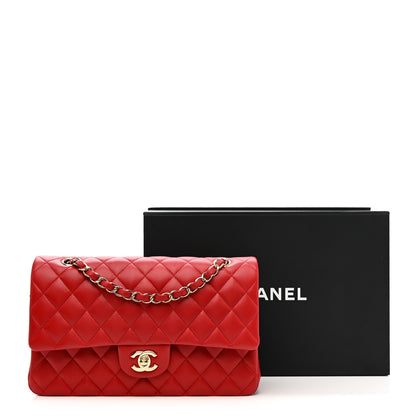 Chanel Lambskin Quilted Medium Double Flap Red 15 of 15