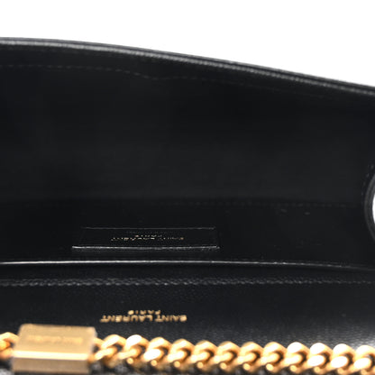 Saint Laurent Grain De Poudre Small Monogram Kate Satchel Black 5 of 9
