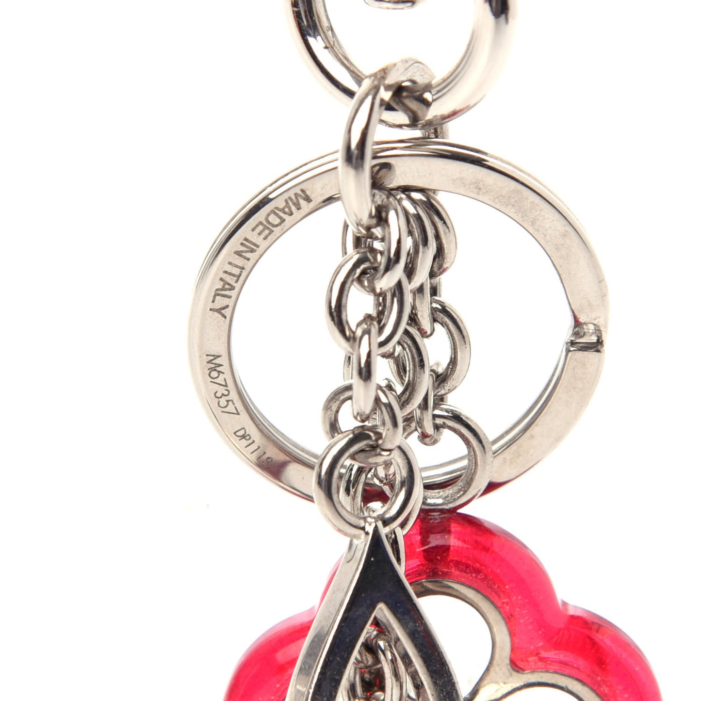 Colorline Bag Charm Key Holder Pink Glitter