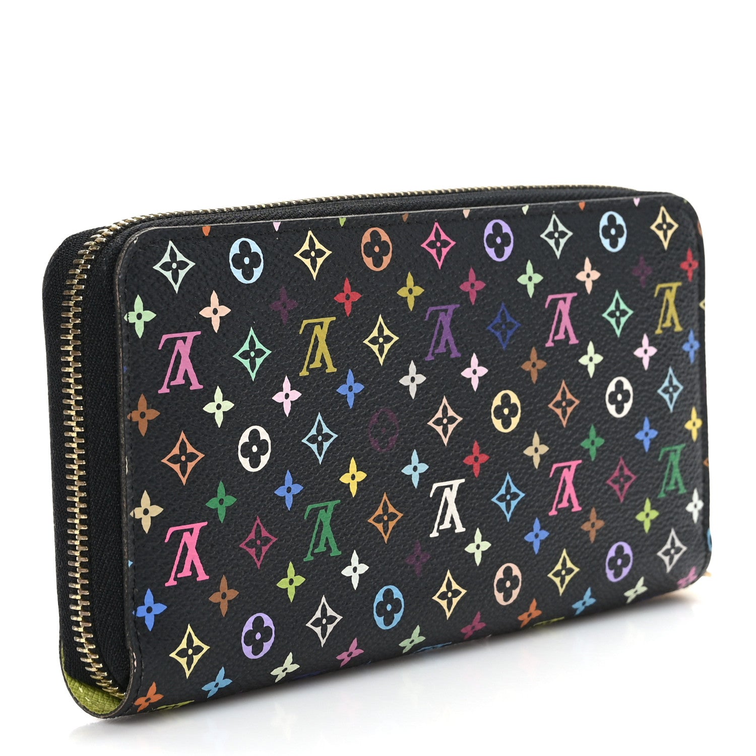 Louis Vuitton Monogram Multicolor Zippy Wallet Black Pistachio 3 of 6