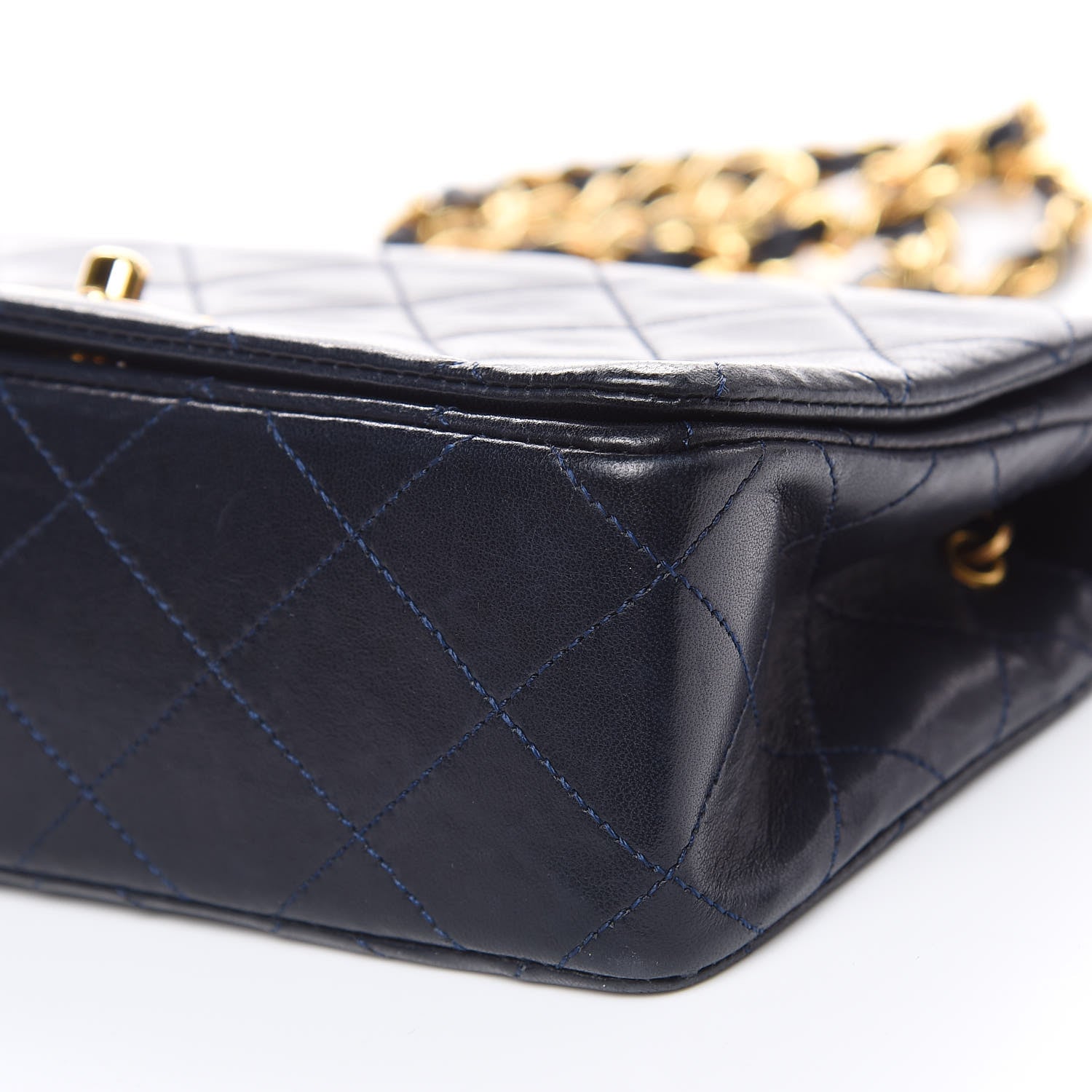 Chanel Lambskin Quilted Mini Flap Navy 10 of 10