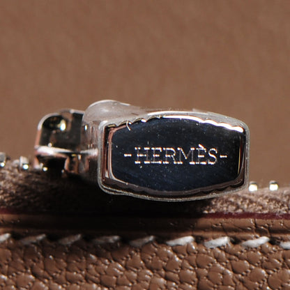 Hermes Chevre Mysore Kelly Longue Wallet Etoupe 13 of 16