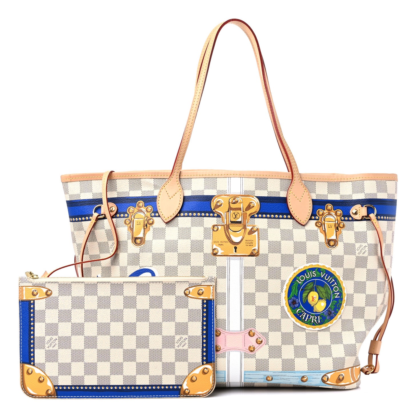 Damier Azur Summer Trunks Capri Neverfull MM