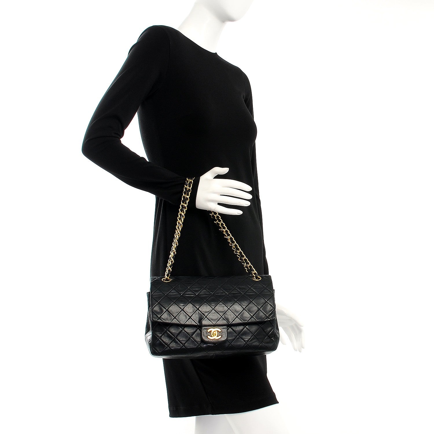 Chanel Lambskin Medium Single Flap Black 2 of 8