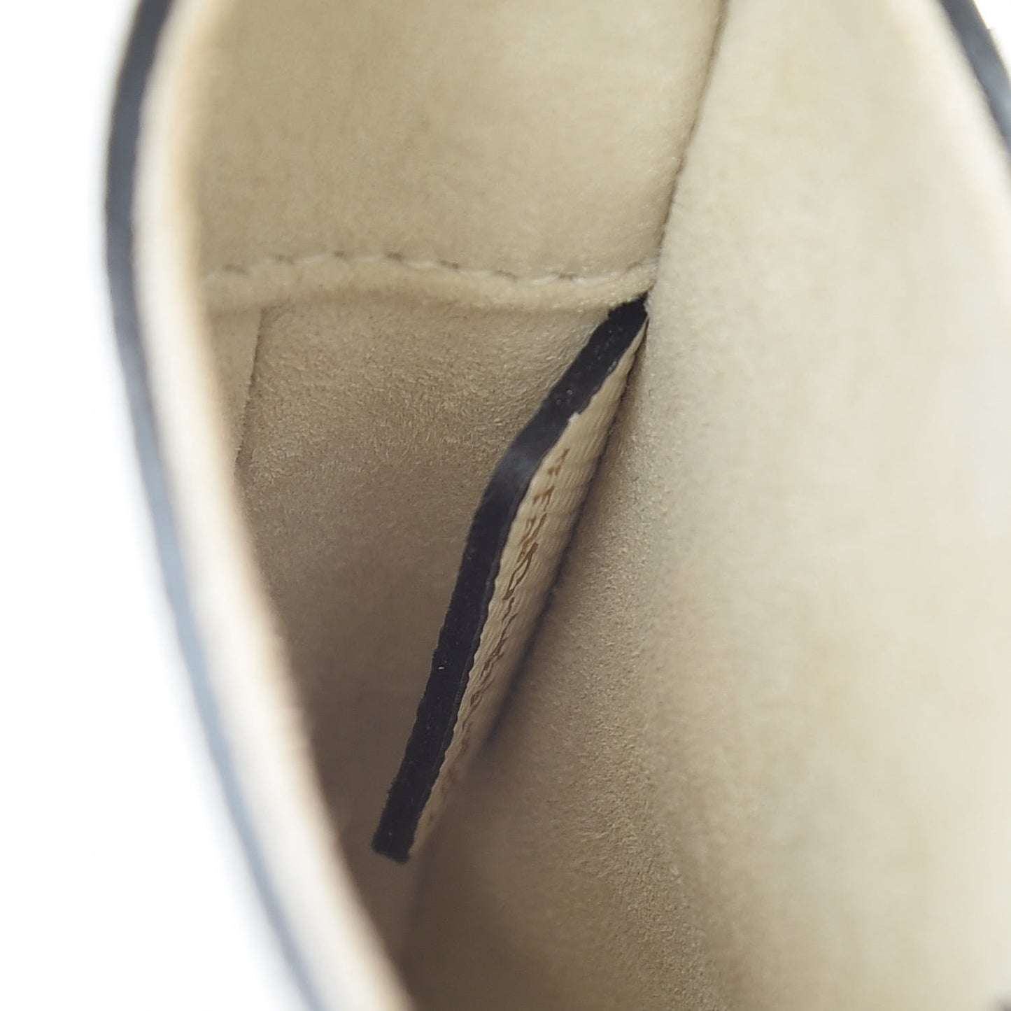 Grained Calfskin Mini Saddle Bag White