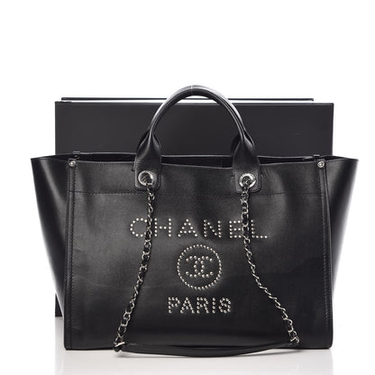 Chanel Caviar Medium Studded Deauville Tote Black 20 of 20