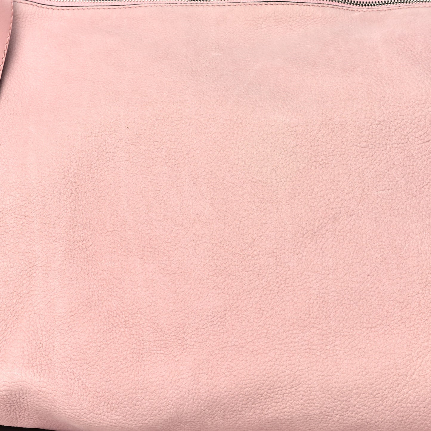 Nubuck Calfskin Berlingo Shoulder Bag Pink
