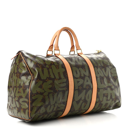 Louis Vuitton Graffiti Keepall 50 Kaki 3 of 11