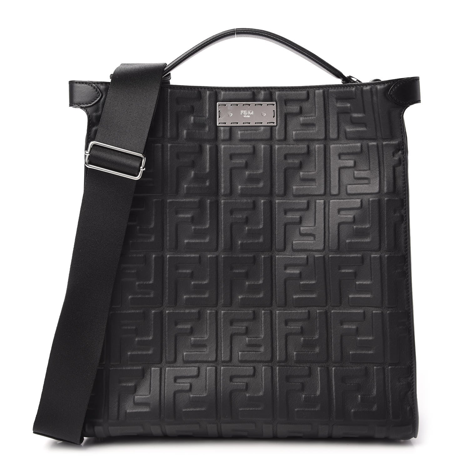 Fendi Nappa FF 1974 Embossed Peekaboo X-Lite Fit Black 1 of 9