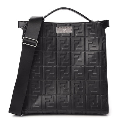 Fendi Nappa FF 1974 Embossed Peekaboo X-Lite Fit Black 1 of 9