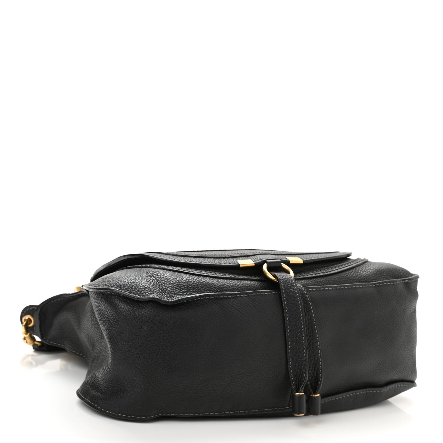 Calfskin Medium Marcie Satchel Black