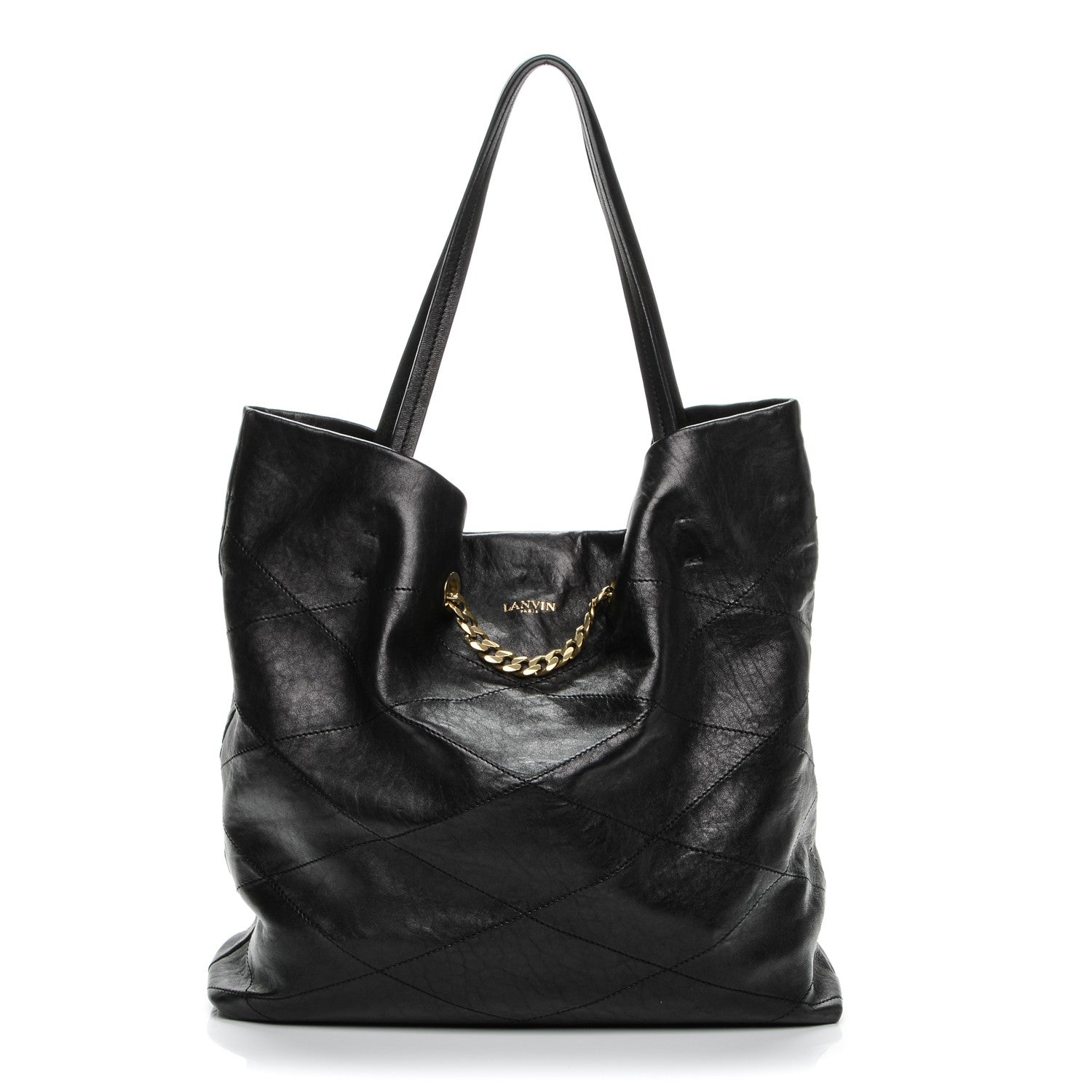 Lanvin Lambskin Quilted Carry Me Tote Black 1 of 6