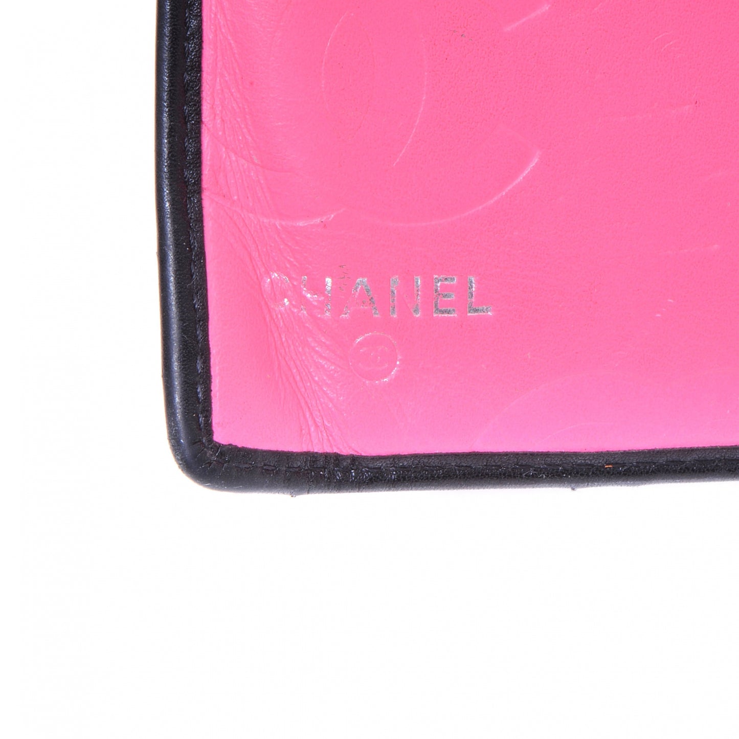 Calfskin Quilted Cambon Yen Wallet Black