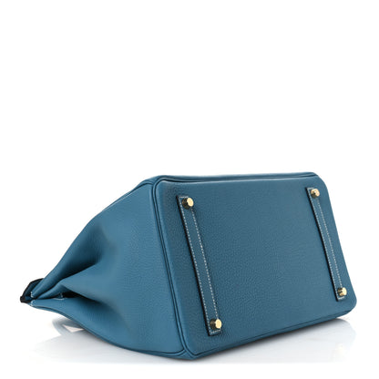 Hermes Togo BIRKIN 35 Blue Jean 4 of 13