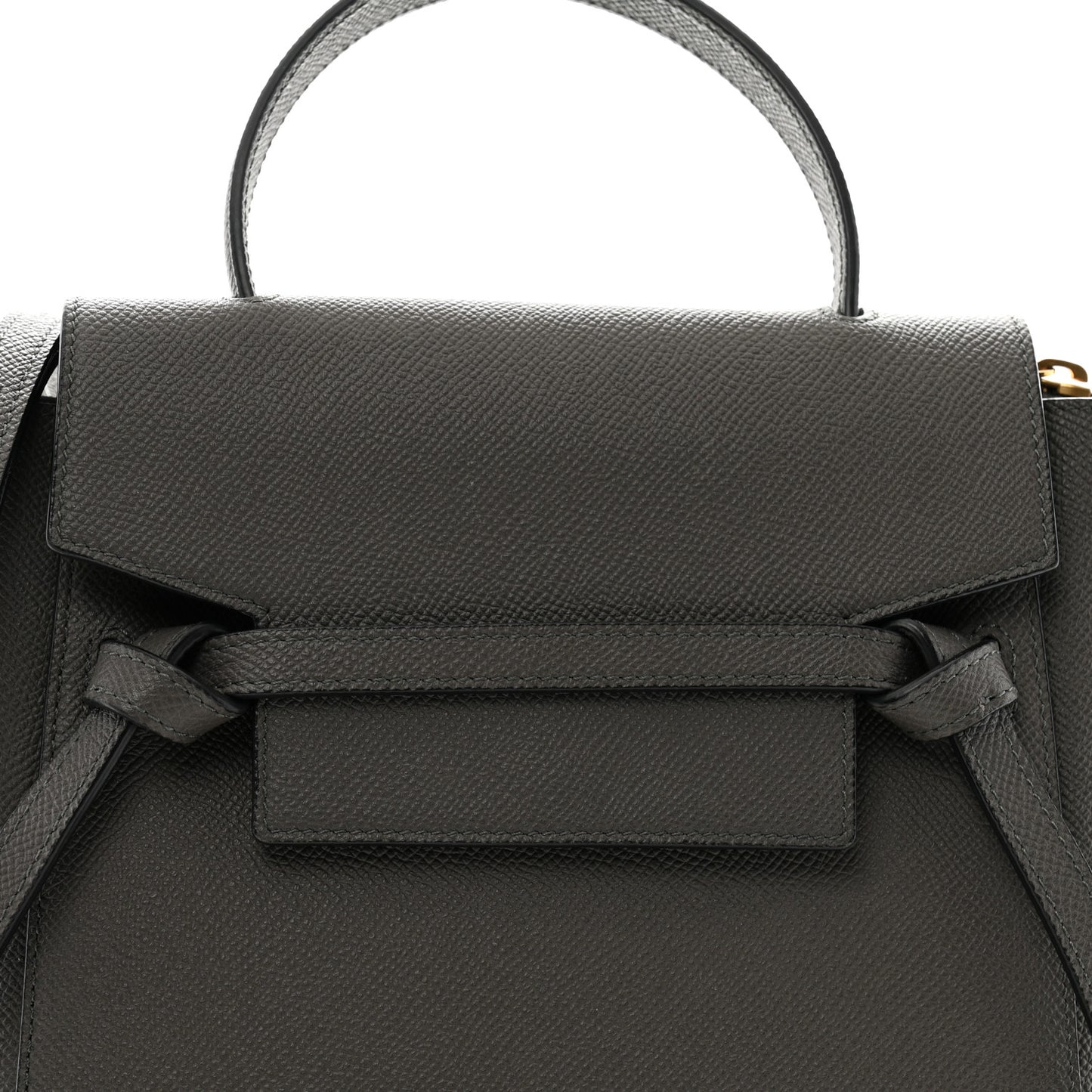 Grained Calfskin Nano Belt Bag Grey