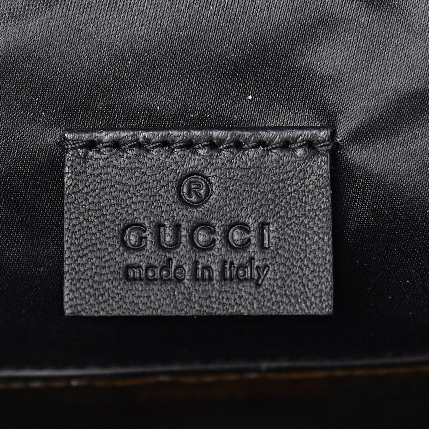 X DAPPER DAN Calfskin Laminated Ayers GG Micro Monogram Mens Belt Bag Black