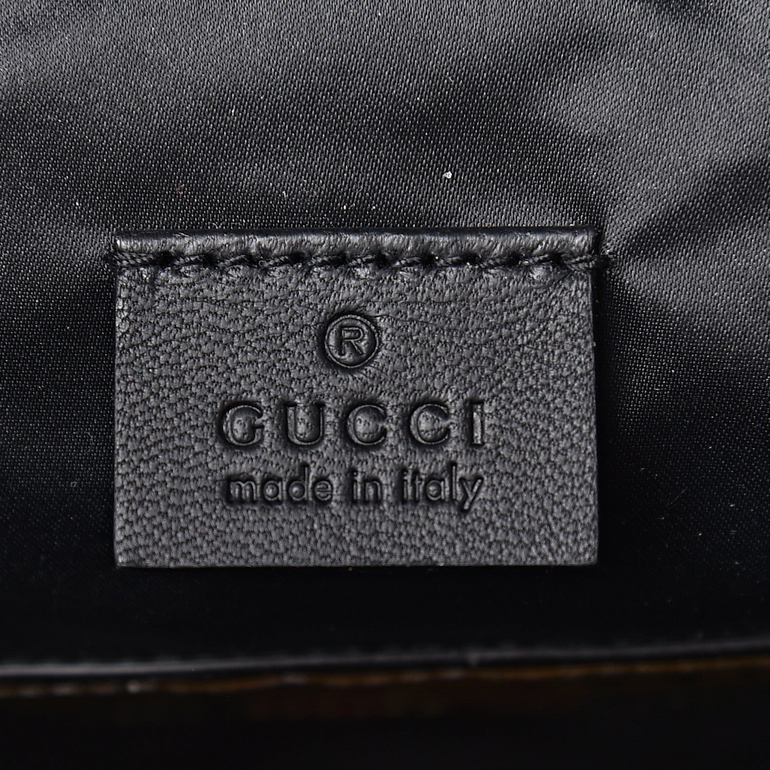 Gucci X DAPPER DAN Calfskin Laminated Ayers GG Micro Monogram Mens Belt Bag Black 10 of 12