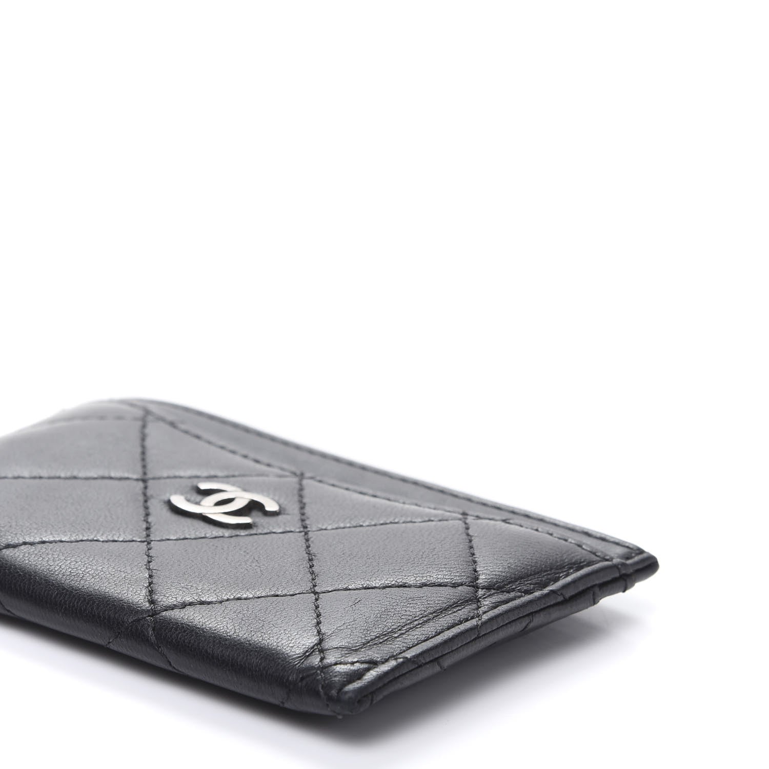 Chanel Lambskin Quilted Card Holder Black 10 of 10