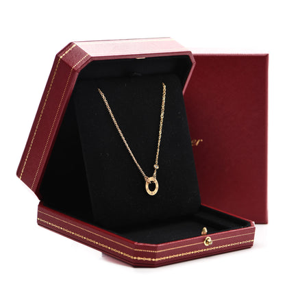 Cartier 18K Yellow Gold 2 Diamond LOVE Necklace 5 of 5