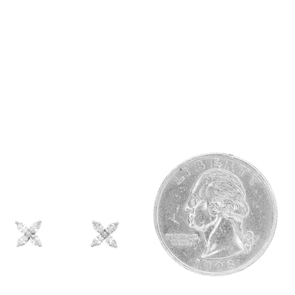 Tiffany Platinum Diamond .19ct Mini Victoria Earrings 2 of 4