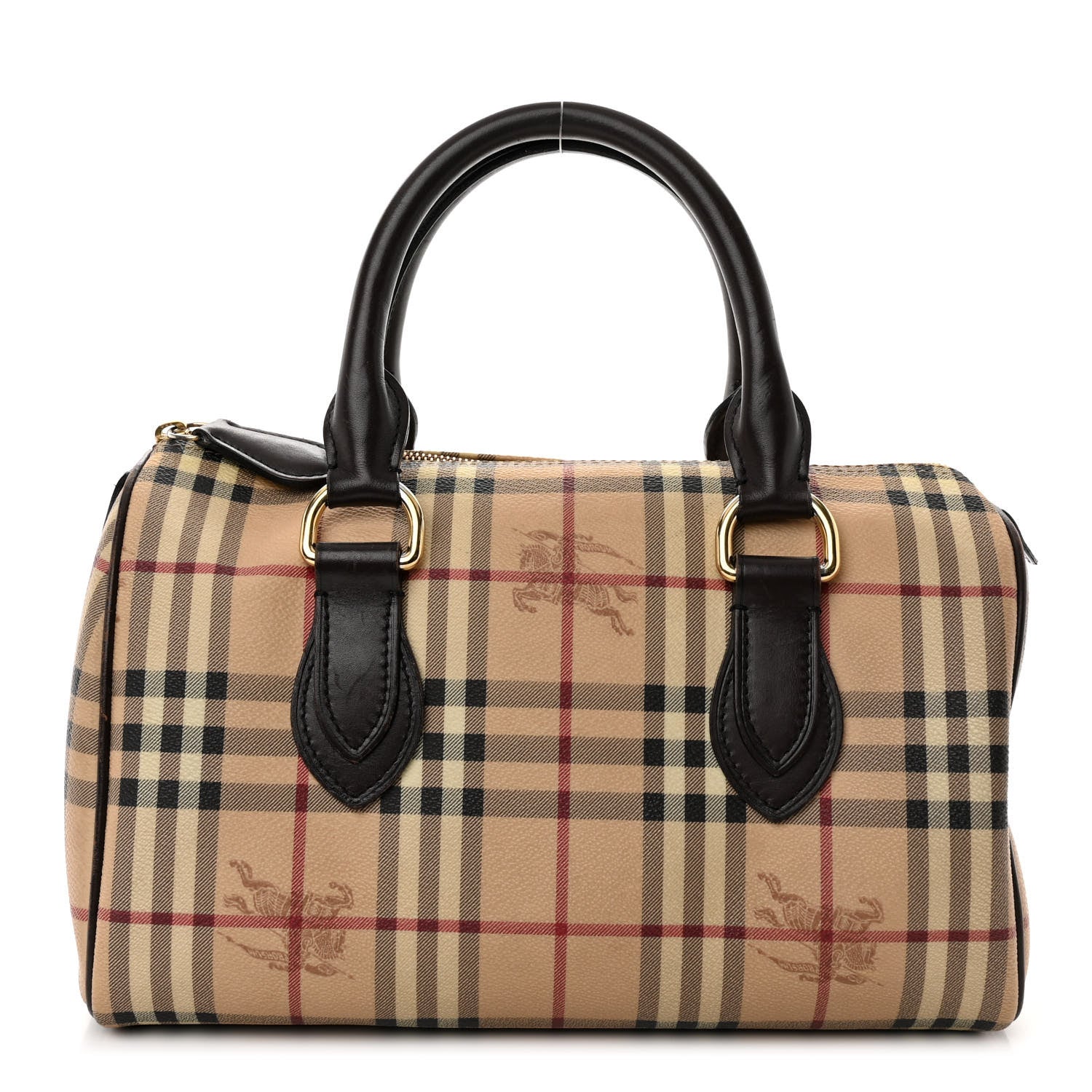 Burberry Haymarket Check Small Chester Bowling Bag Chocolate 1 of 9