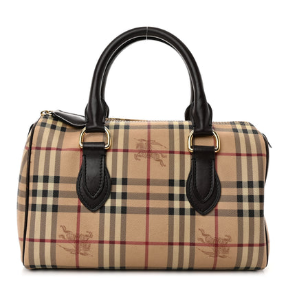 Burberry Haymarket Check Small Chester Bowling Bag Chocolate 1 of 9