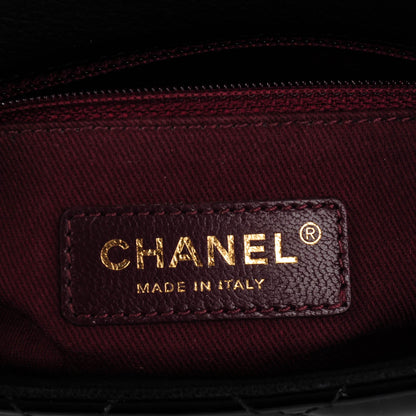 Chanel Patent Goatskin Quilted Medium CC Eyelet Flap Black 6 of 8