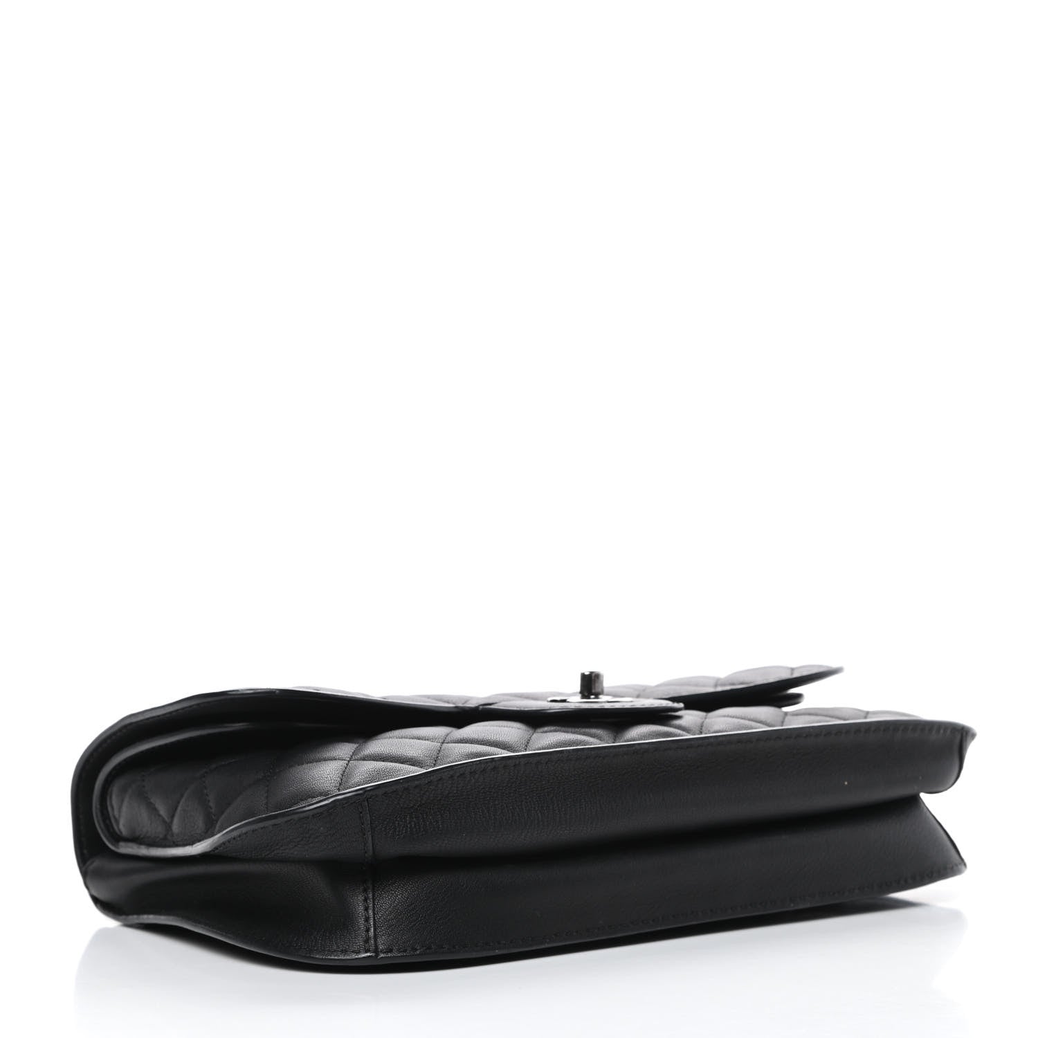 Chanel Lambskin Quilted Large Natural CC Flap Black 4 of 16