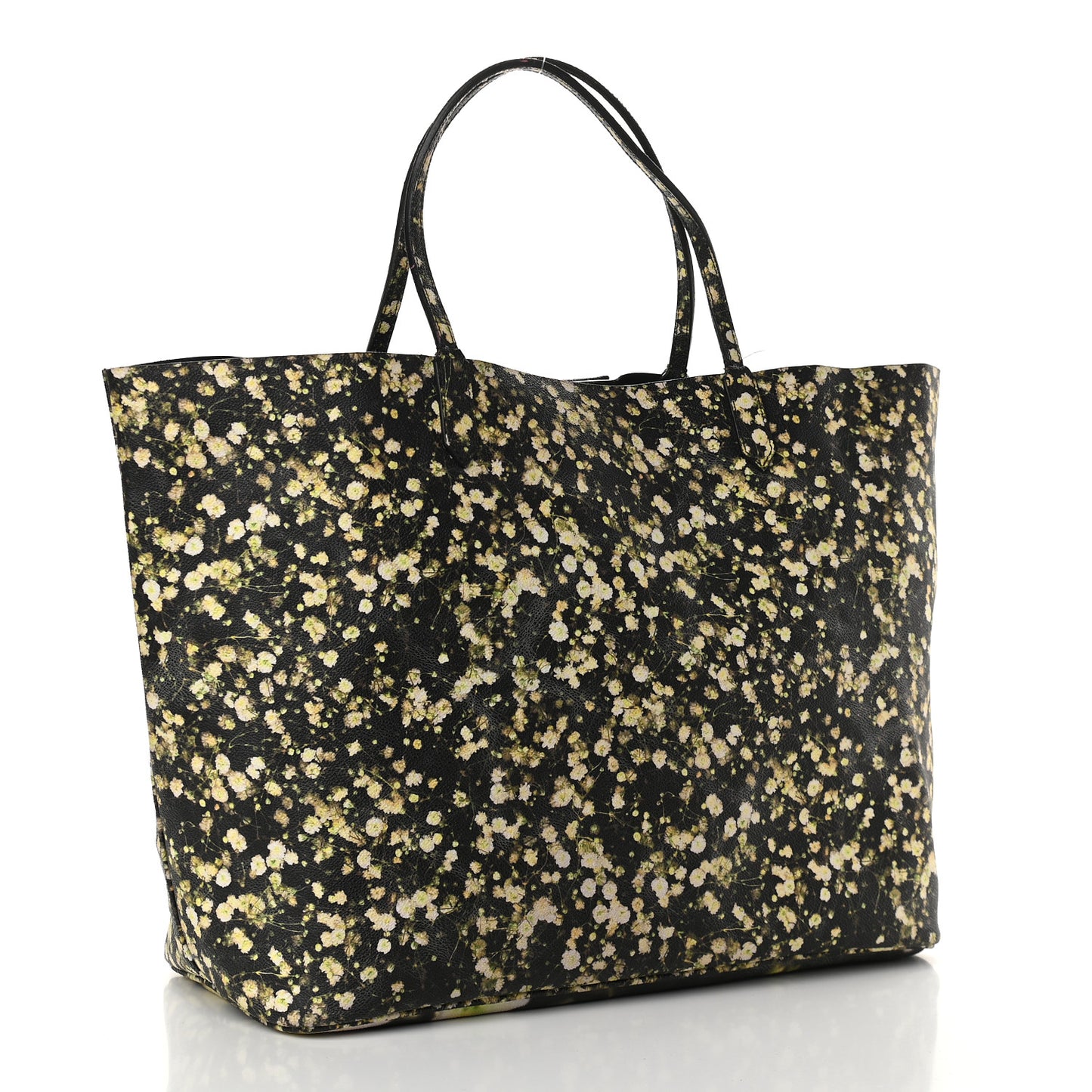 Textured Coated Canvas Baby's Breath Print Large Antigona Tote
