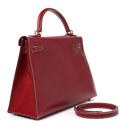 Hermes Courchevel Kelly Sellier 32 Rouge H 3 of 10