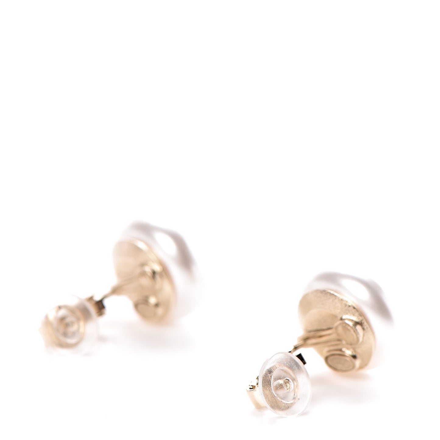 Pearl Crystal CC La Pausa Clip On Earrings Gold