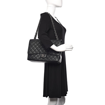 Chanel Caviar Quilted Maxi Double Flap Black 2 of 11
