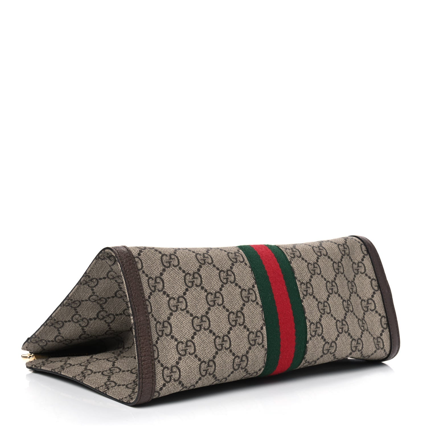 Gucci GG Supreme Monogram Web Large Ophidia Cosmetic Case Beige New Acero 3 of 5