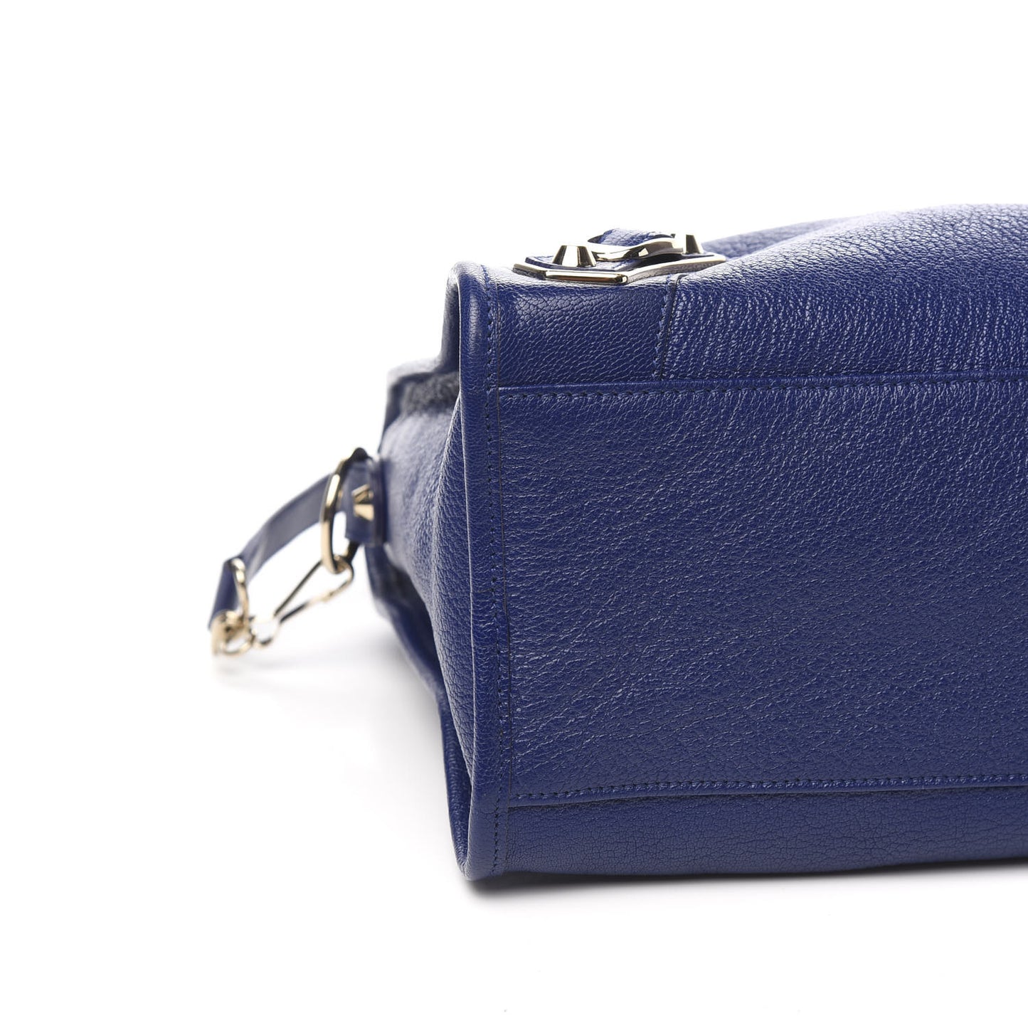 Chevre Gold Metallic Edge Hardware City Bleu Roi