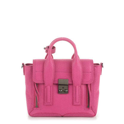 3.1 Phillip Lim 3.1 Textured Calfskin Mini Pashli Satchel Bright Fuchsia 1 of 7