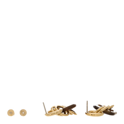 Hermes Permabrass Buffalo Horn Earrings Gold 3 of 5
