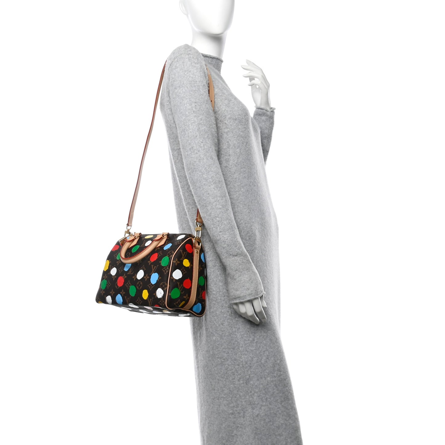 LV X YK Monogram Speedy Bandouliere 25 Multicolor