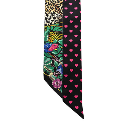 Hermes Silk Jungle Love Love Twilly Black Vert Rose Vif 2 of 4
