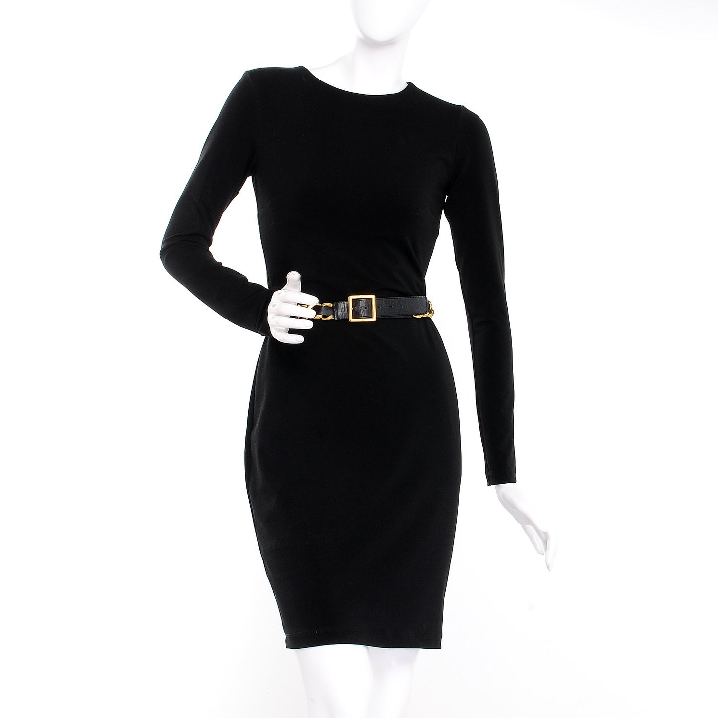 Lambskin Chain Belt 95 38 Black Gold