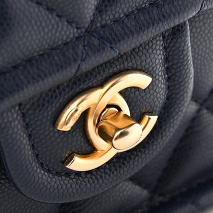 Chanel Caviar Quilted Mini Sweet Classic Flap Navy Blue 11 of 11