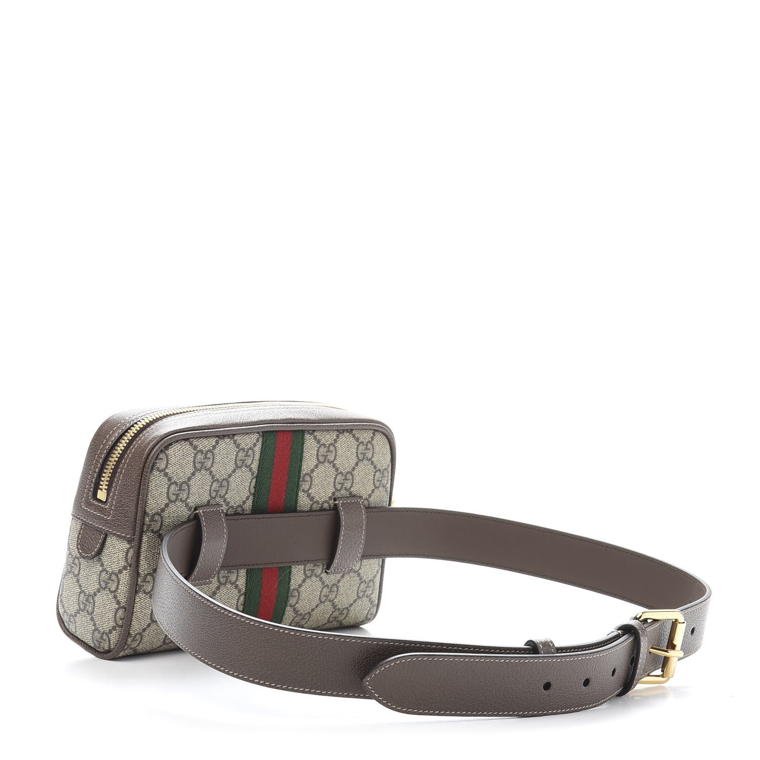 Gucci GG Supreme Monogram Web Small Ophidia Belt Bag 85 34 Dark Brown 3 of 10